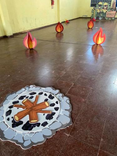 Juego decoracion de incendio